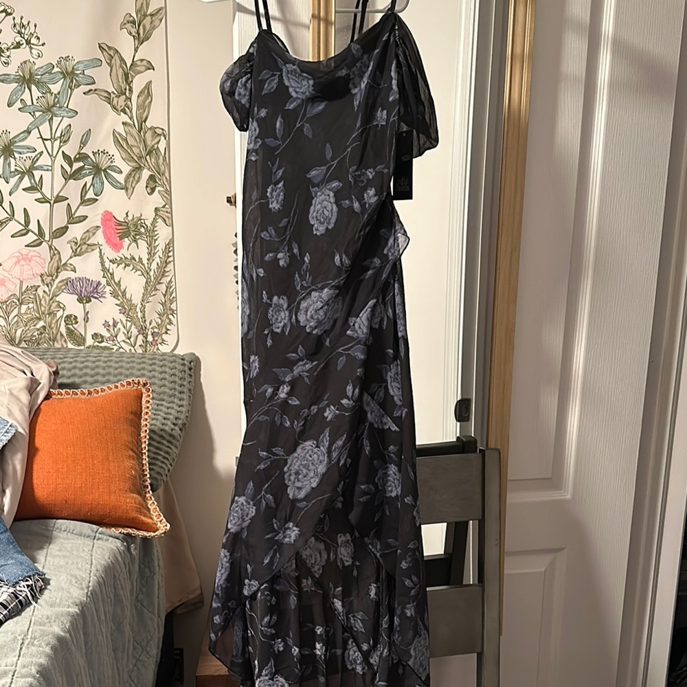Floral Black Dress